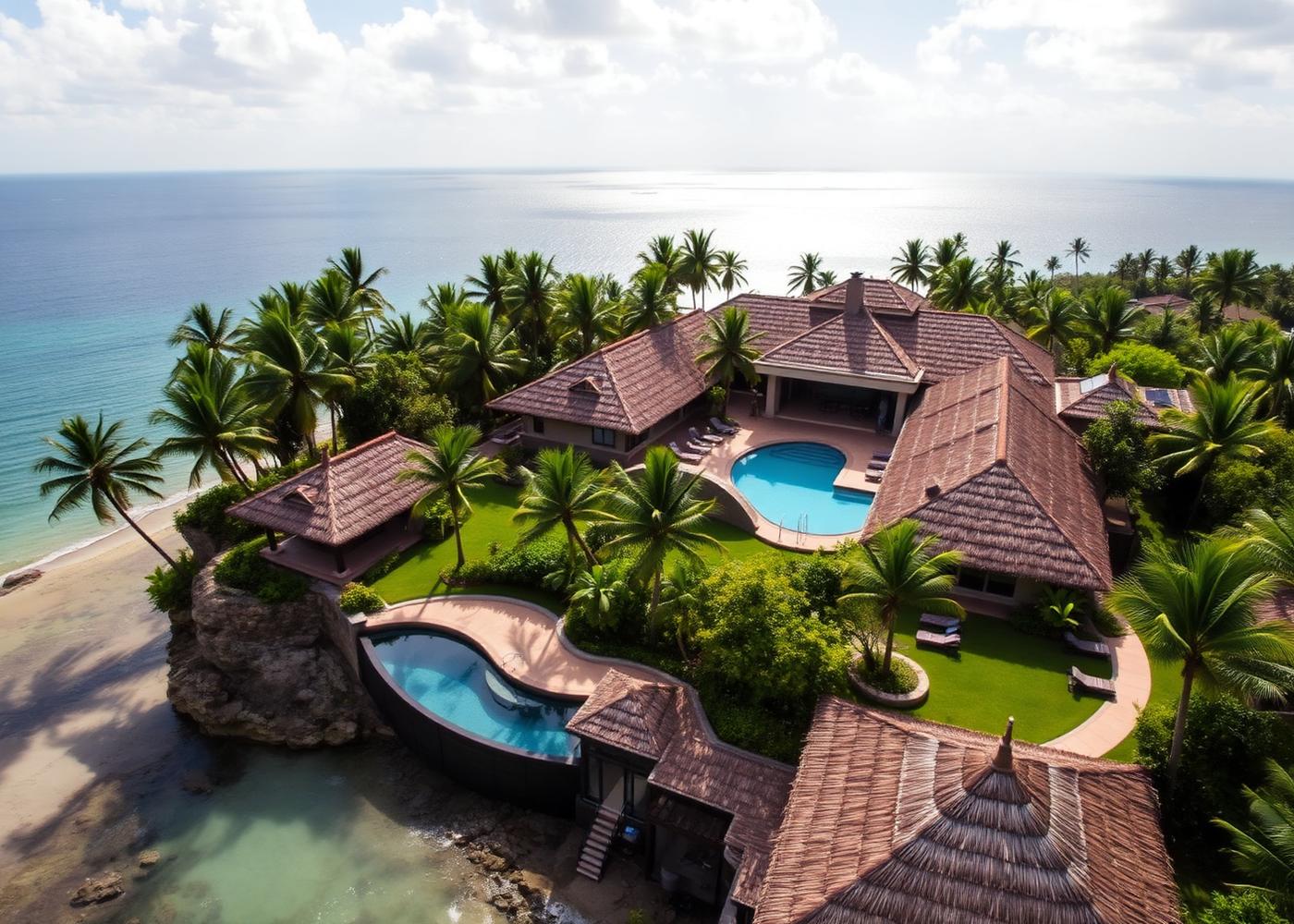 Aerial view of a luxury estate built by Premium Home in Guanacaste, Costa Rica